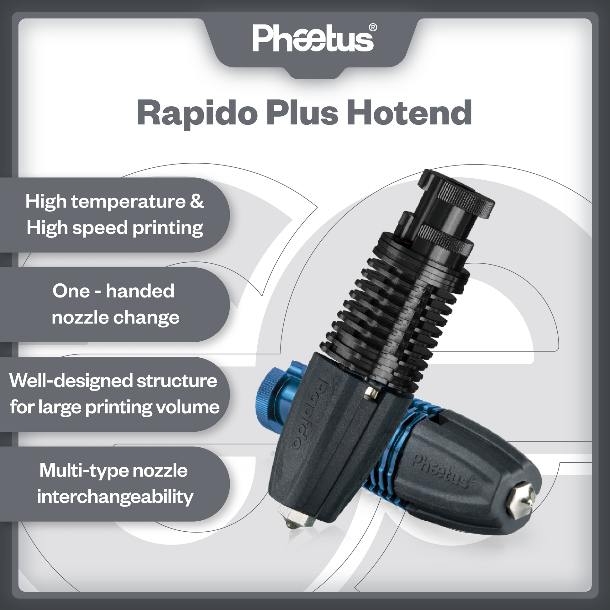 Phaetus Rapido (Rapido 2) Hot End (Hotend) - UHF / HF Standard and Plu